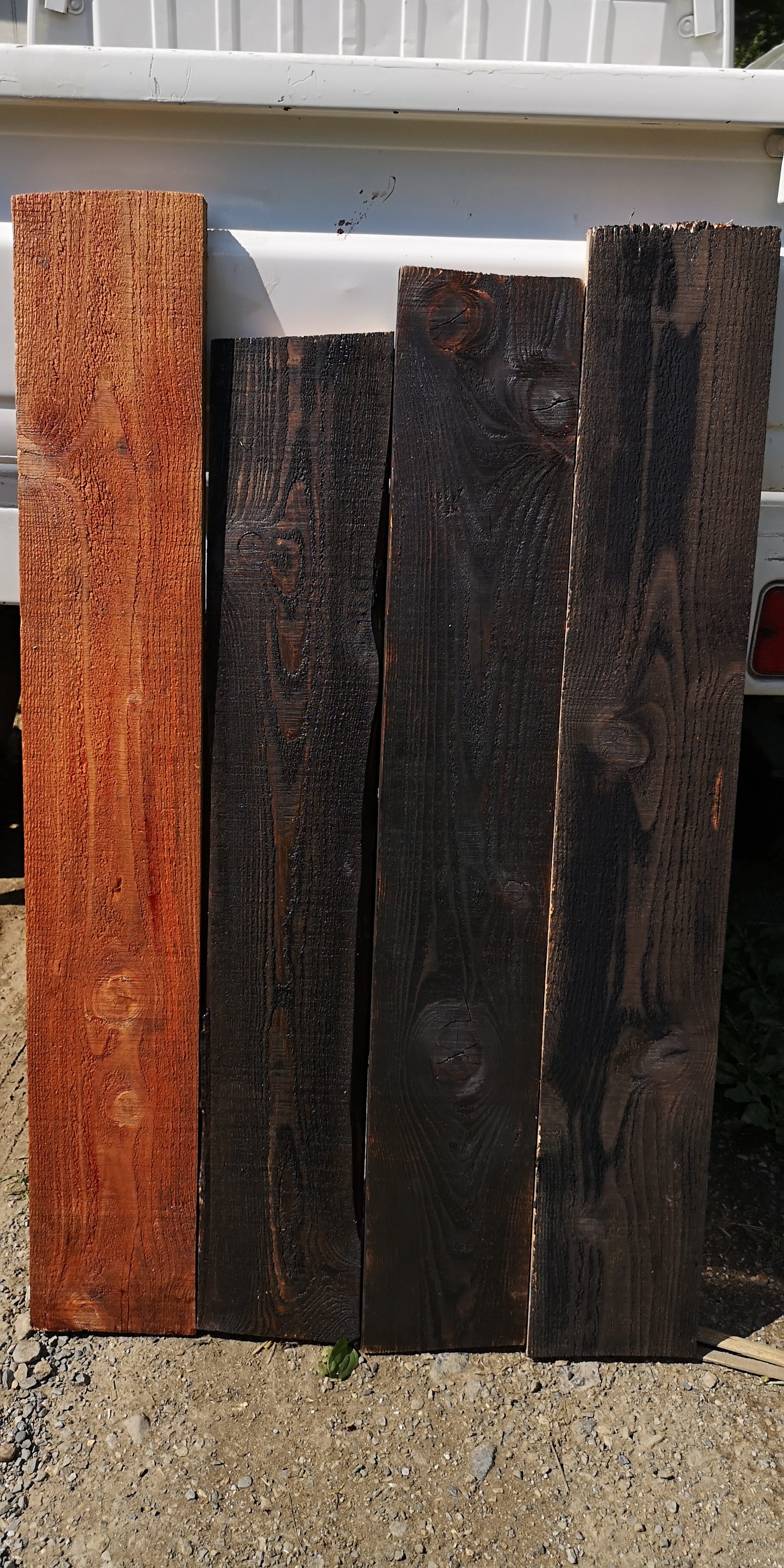 柿渋系】カラマツ塗装サンプル【黒系】 - Landschaft